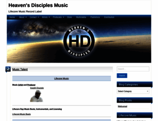 music.heavensdisciples.com screenshot