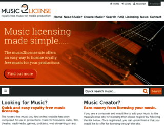 music2license.com screenshot