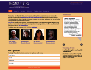 musicalities.co.uk screenshot