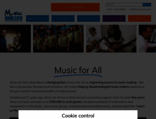 musicforall.org.uk screenshot
