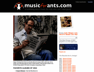 musicforants.com screenshot