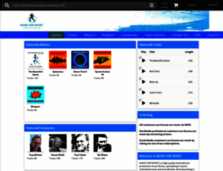 musicforsport.sourceaudio.com screenshot