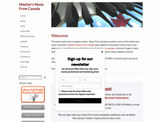 musicfromcanada.com screenshot