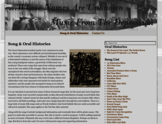 musicfromthedepression.com screenshot