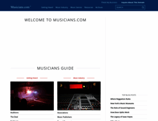 musicians.com screenshot