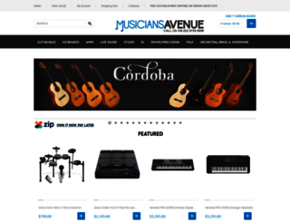musiciansavenue.com.au screenshot