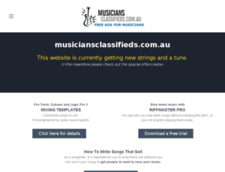 musiciansclassifieds.com.au screenshot