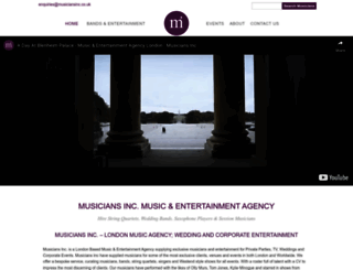musiciansinc.co.uk screenshot