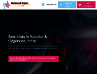musiciansinsurance.com.au screenshot