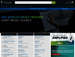 musicnotes.com screenshot