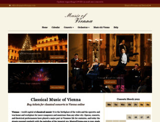 musicofvienna.com screenshot