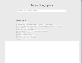 musicsonglyrics.com screenshot