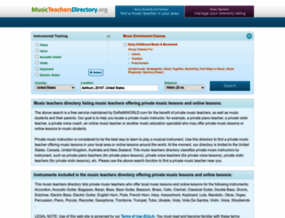 musicteachersdirectory.org screenshot