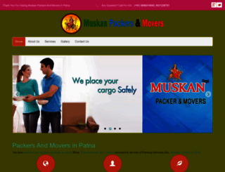 muskanpackersmovers.com screenshot