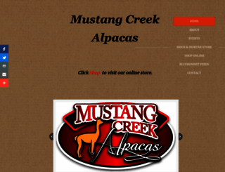 mustangcreekalpacas.com screenshot