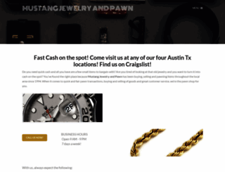 mustangjewelryandpawn.com screenshot