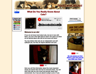 mustlovecats.net screenshot