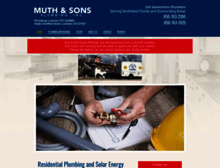 muthandsonsplumbing.com screenshot