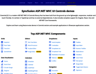 mvc.syncfusion.com screenshot