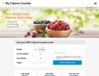my-calorie-counter.everydayhealth.com screenshot