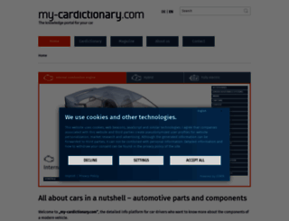 my-cardictionary.com screenshot