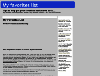 my-favorites-list.com screenshot