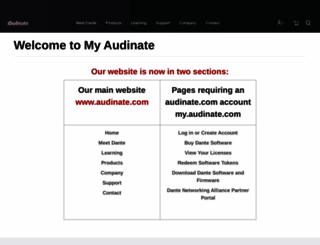 my.audinate.com screenshot