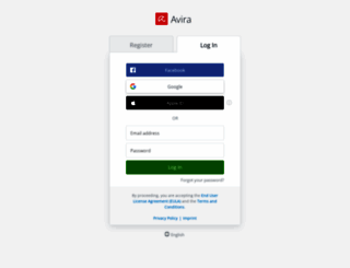 my.avira.com screenshot