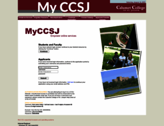 my.ccsj.edu screenshot