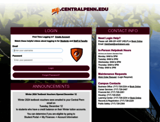 my.centralpenn.edu screenshot