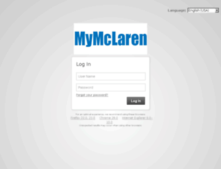 my.mclaren.org screenshot