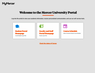my.mercer.edu screenshot