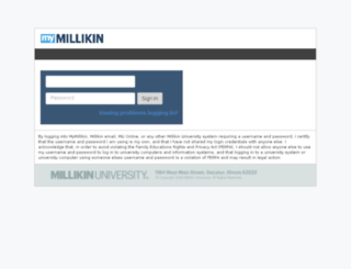 my.millikin.edu screenshot
