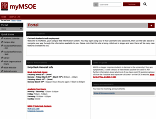 my.msoe.edu screenshot