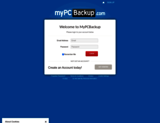 my.mypcbackup.com screenshot