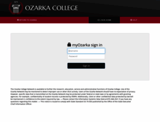 my.ozarka.edu screenshot