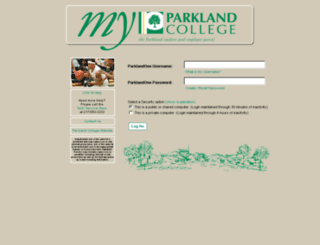 my.parkland.edu screenshot