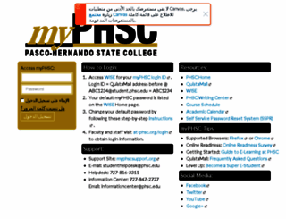 my.phsc.edu screenshot