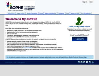 my.sophe.org screenshot