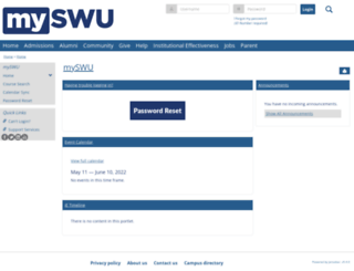 my.swu.edu screenshot