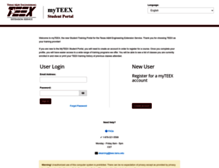 my.teex.org screenshot