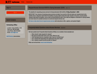 myaccess.rit.edu screenshot