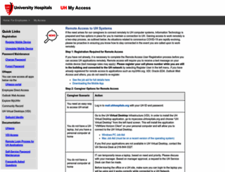 myaccess.uhhospitals.org screenshot