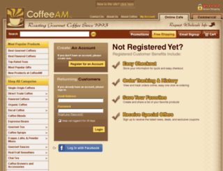 myaccount.coffeeam.com screenshot