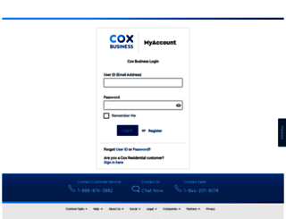 myaccount.coxbusiness.com screenshot