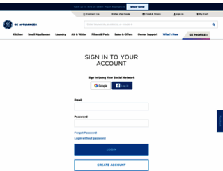 myaccount.geappliances.io screenshot