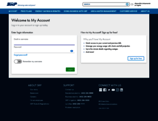 myaccount.srpnet.com screenshot