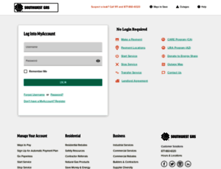 myaccount.swgas.com screenshot