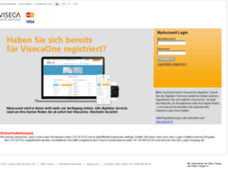 myaccount.viseca.ch screenshot