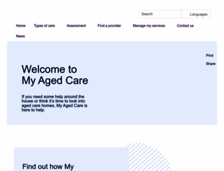 myagedcare.gov.au screenshot